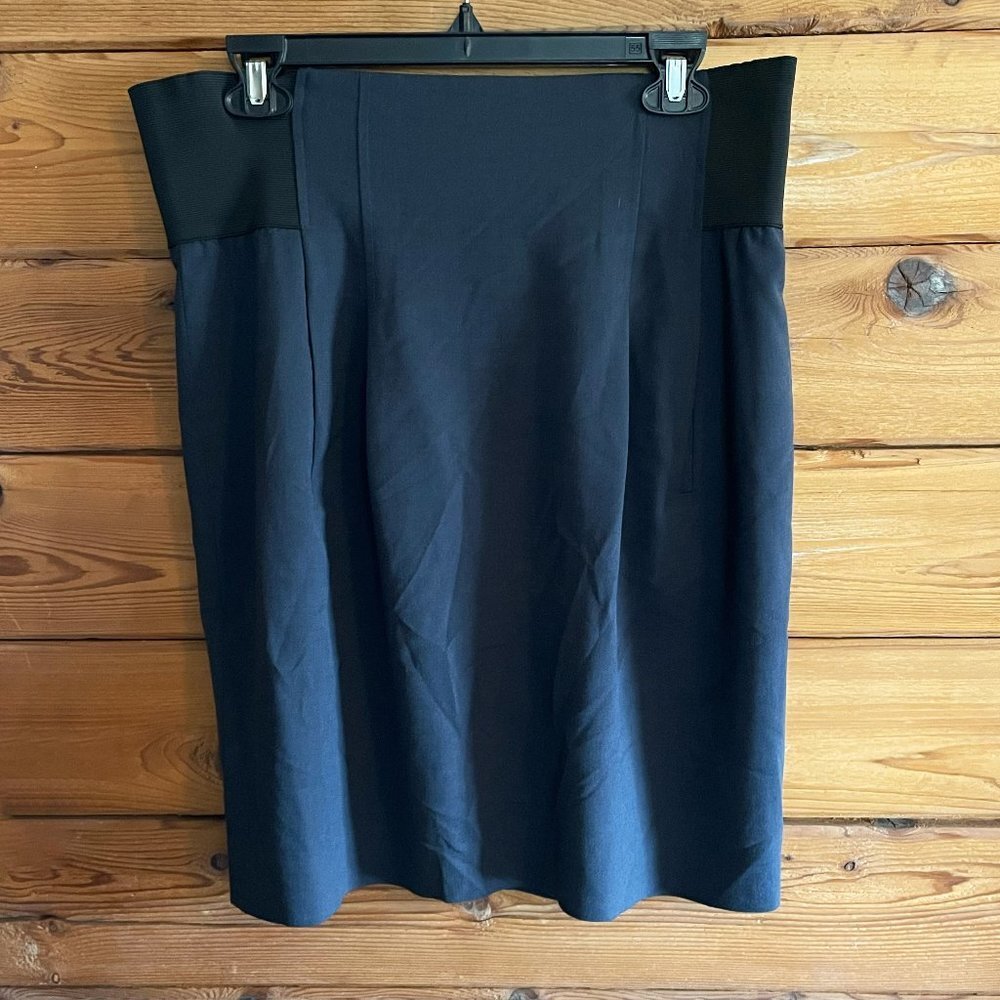 BCBGmaxazria blue and black pencil skirt Size 12